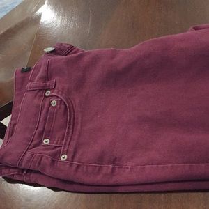 Maroon skinny jeans